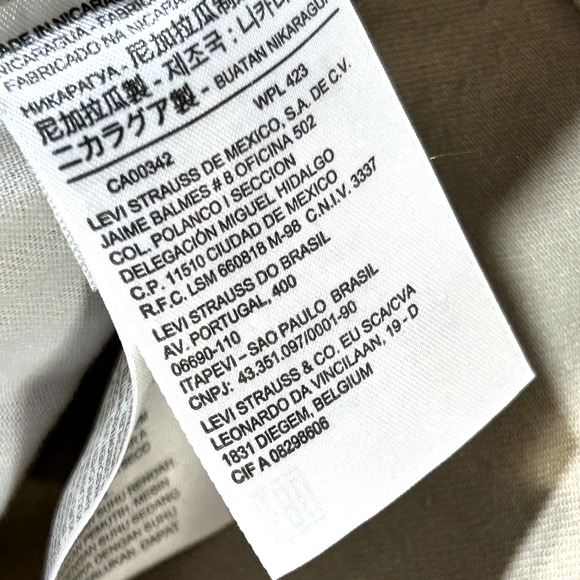 Levi's 502 Regular Tapered Leg Stretch Chino Jeans Tan Khaki 34 x 32 - Picture 4 of 7